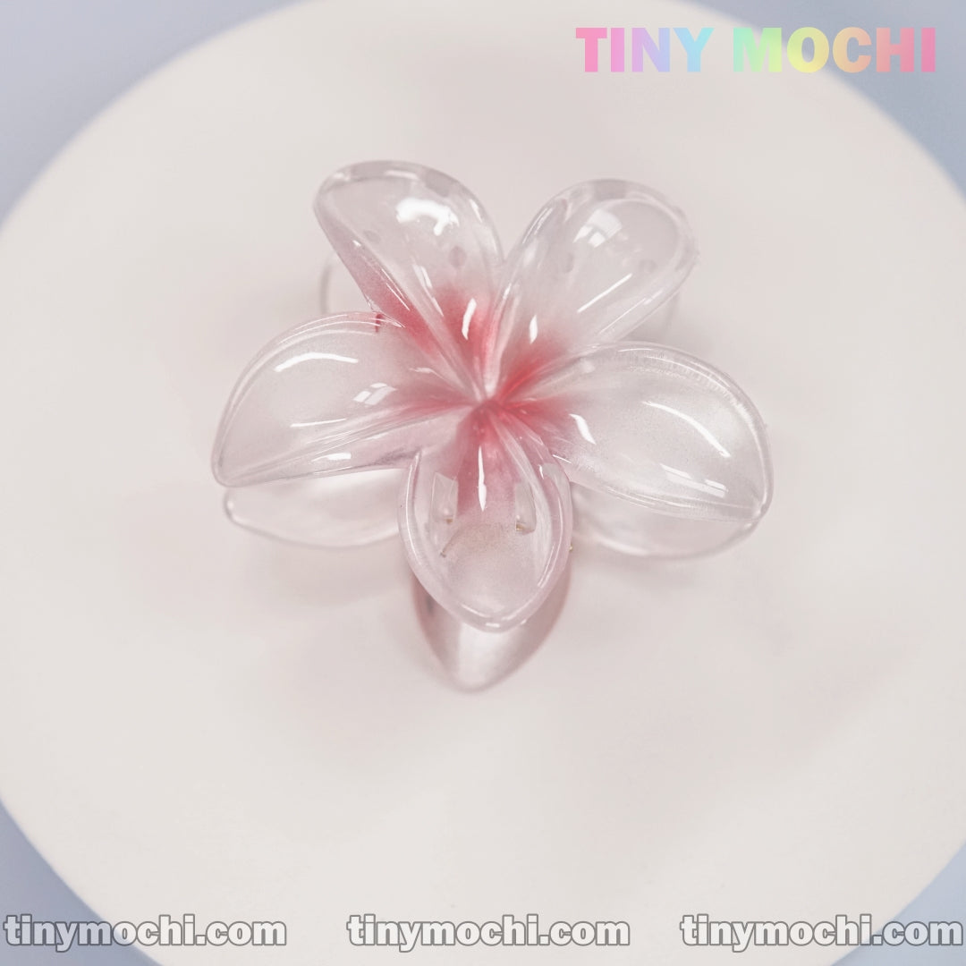 Plumeria Flower Hair Clip, Hair Claw Clip for Lady - Tiny Mochi