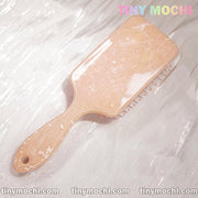 Marble Pattern Detangling Brush - Nordic Style Paddle Hair Brush for Dry and Wet Hair - Tiny Mochi
