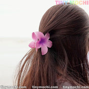 Plumeria Flower Hair Claw | Colorful Bloom Hair Clip – Stylish Floral Hair Accessory for Women and Girls - Tiny Mochi