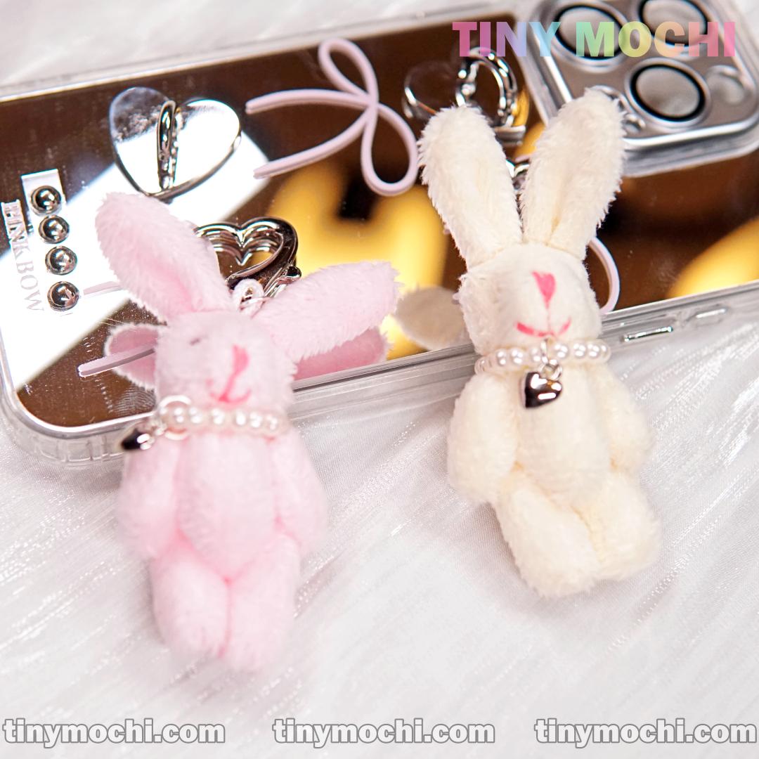 Cute Bunny Keychain - Including Heart Hook - Tiny Mochi