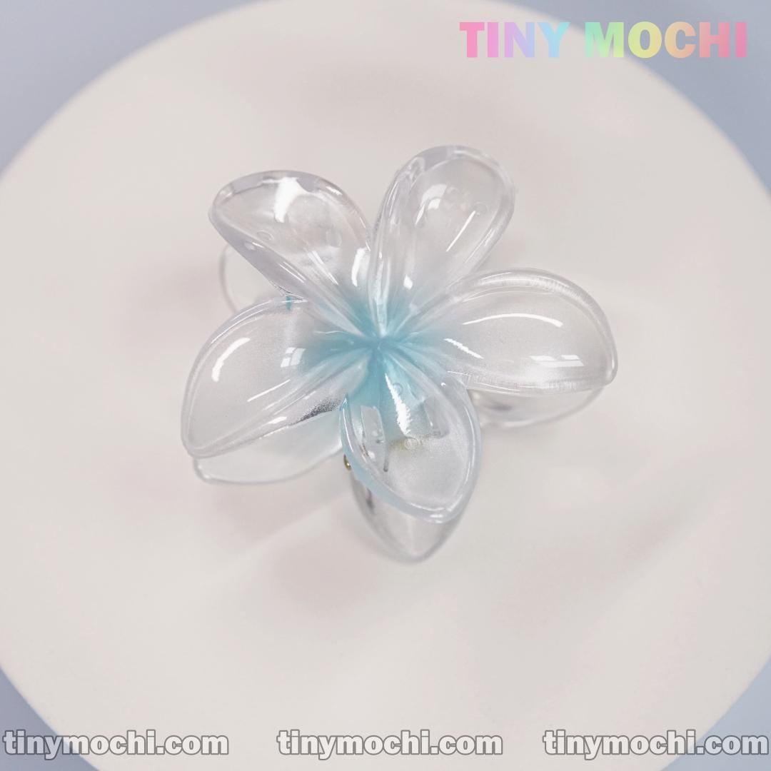 Plumeria Flower Hair Clip, Hair Claw Clip for Lady - Tiny Mochi