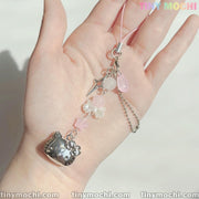 Pink Kitty Phone Charm – Kawaii Y2K Coquette Aesthetic Accessory - Tiny Mochi