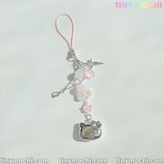 Pink Kitty Phone Charm – Kawaii Y2K Coquette Aesthetic Accessory - Tiny Mochi