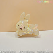 Iridescent Bunny Hair Clip | Cute Hair Claw for Thick Hair - Tiny Mochi