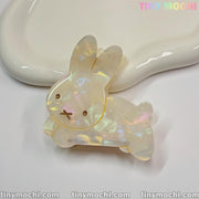 Iridescent Bunny Hair Clip | Cute Hair Claw for Thick Hair - Tiny Mochi