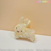 Iridescent Bunny Hair Clip | Cute Hair Claw for Thick Hair - Tiny Mochi