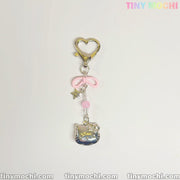 Pink Kitty Bow Charm – Cute Phone & Bag Accessory for Coquette Lovers - Tiny Mochi