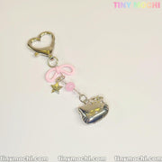 Pink Kitty Bow Charm – Cute Phone & Bag Accessory for Coquette Lovers - Tiny Mochi