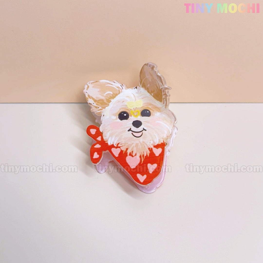 Add a playful touch to your look with Tiny Mochi’s Kawaii Dog & Cat Hair Claw Clips—adorable puppy and kitten cartoon accessories for girls featuring cute animal designs, perfect for fans of pet-themed styles.