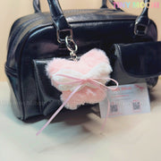 Add a touch of coquette style to your look with Tiny Mochi’s Plush Butterfly Bow Keychain—this pink fuzzy bag charm is the perfect cute gift and soft girl purse accessory to elevate your kawaii collection.