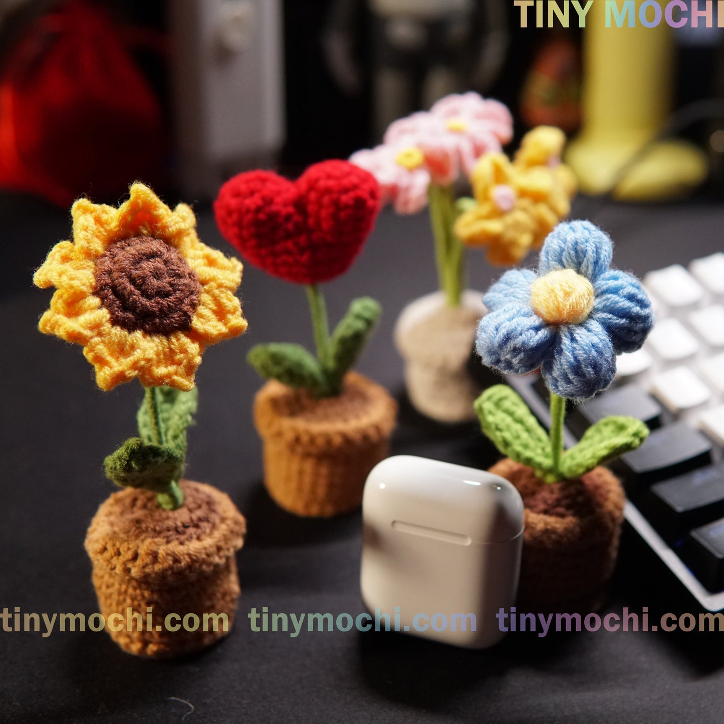 Mini Crochet Flowers Potted Plant - Tiny Mochi