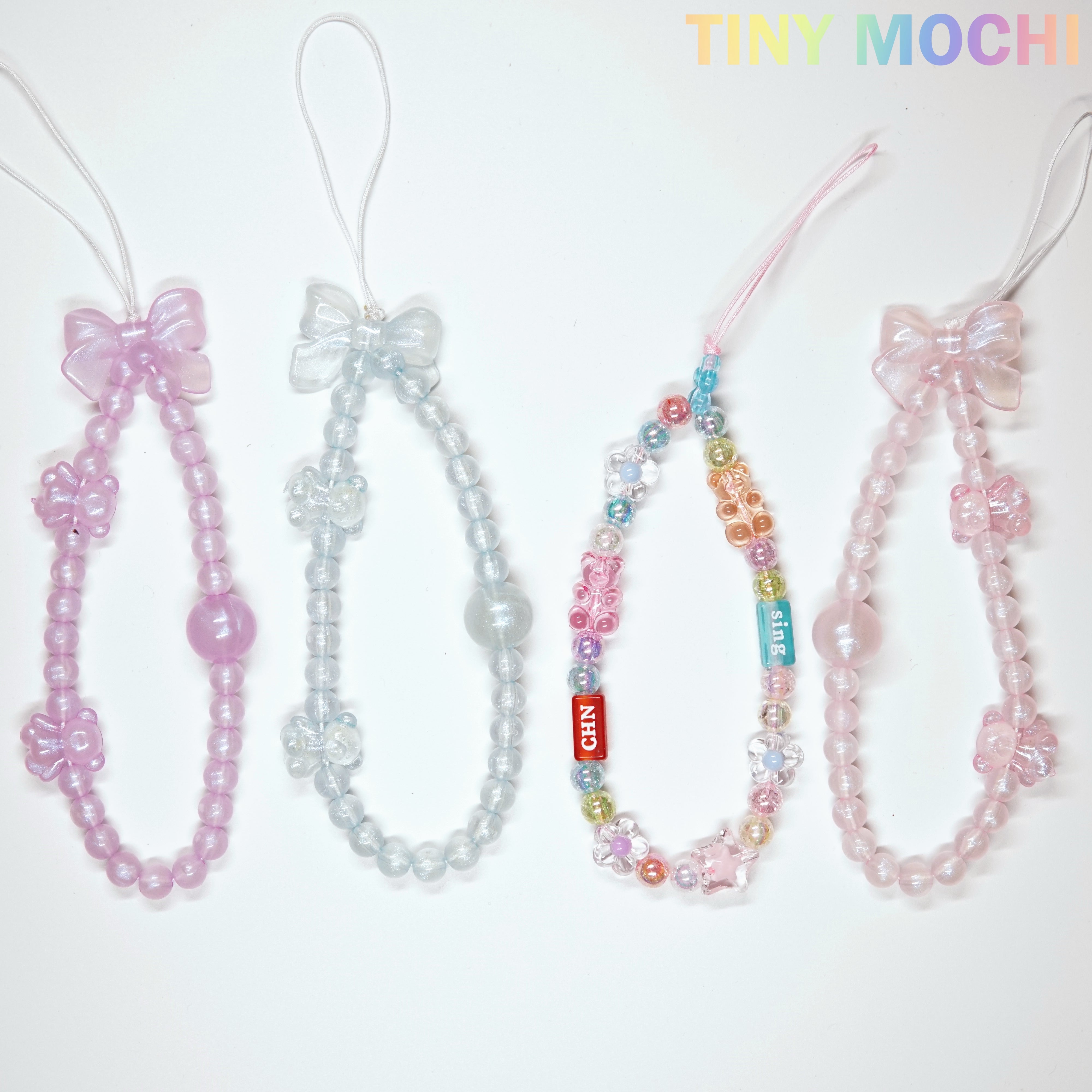 Beaded camera and cell phone wrist strap, keychain - Tiny Mochi