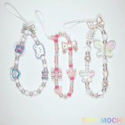 Beaded camera and cell phone wrist strap, keychain - Tiny Mochi