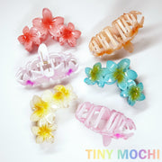 Large Colorful Flower, Non-Slip Hair Clips (4.13in/10.5cm) - Tiny Mochi