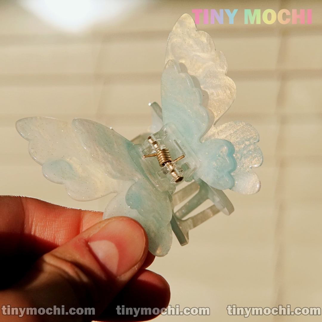 Elegant Acetate Hair Claw Clip with Double Layer Butterfly Design for Women and Girls