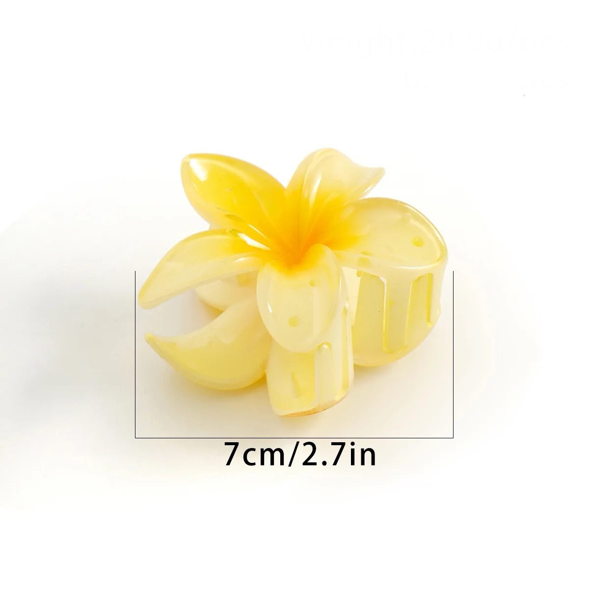 Colorful Flower Shaped, Non-Slip Hair Claw Clip (2.7in/7cm) - Tiny Mochi