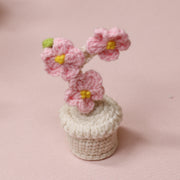 Crocheted Flower Pot – Unique Handmade Tulip for Home Decor, Teacher Gifts & Elegant Desk Display - Tiny Mochi