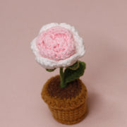 Beautiful Crochet Flower Pot – Handmade Tulip Desk Decor & Personalized Gift Idea for Teachers - Tiny Mochi