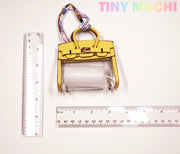 Car Key Mini Handbag, Car Key Case, Small Transparent Car Key Wallet with Handle Cute Mini Leather Handbag Pendant - Tiny Mochi