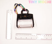 Car Key Mini Handbag, Car Key Case, Small Transparent Car Key Wallet with Handle Cute Mini Leather Handbag Pendant - Tiny Mochi