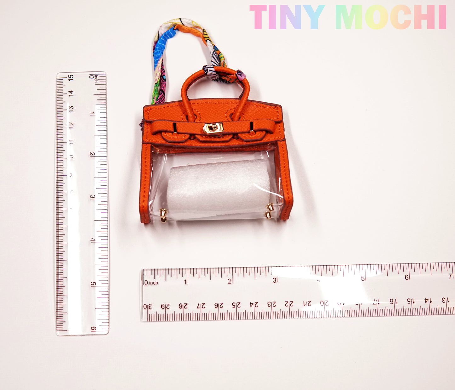 Car Key Mini Handbag, Car Key Case, Small Transparent Car Key Wallet with Handle Cute Mini Leather Handbag Pendant - Tiny Mochi