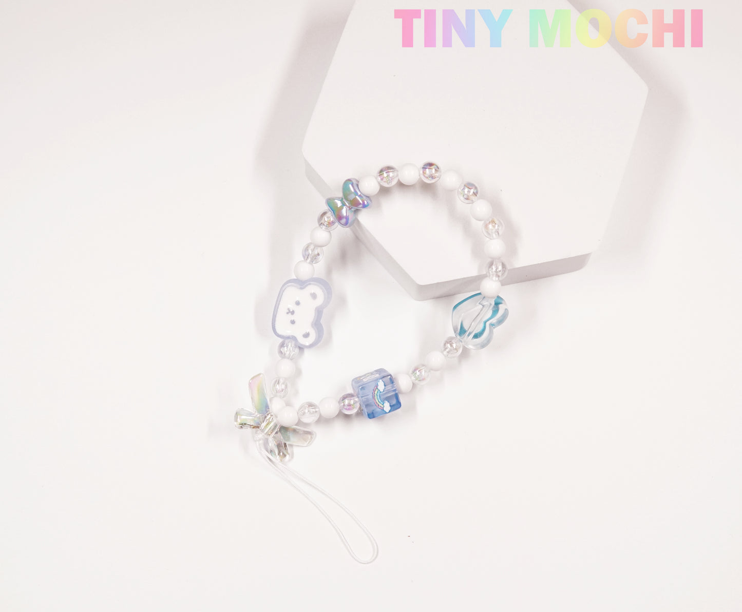 Beaded camera and cell phone wrist strap, keychain - Tiny Mochi