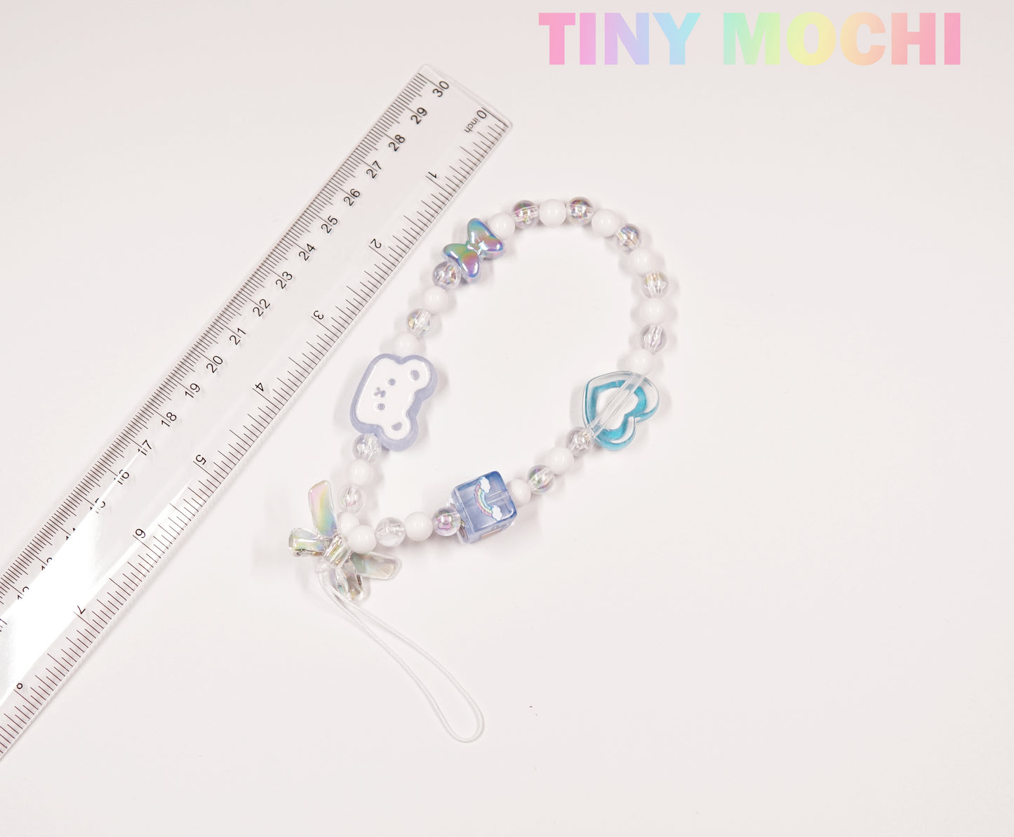 Beaded camera and cell phone wrist strap, keychain - Tiny Mochi