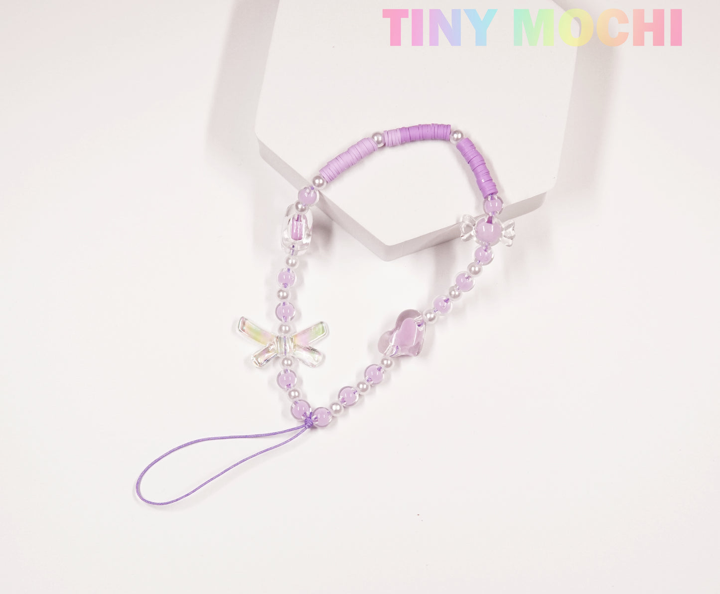 Beaded camera and cell phone wrist strap, keychain - Tiny Mochi