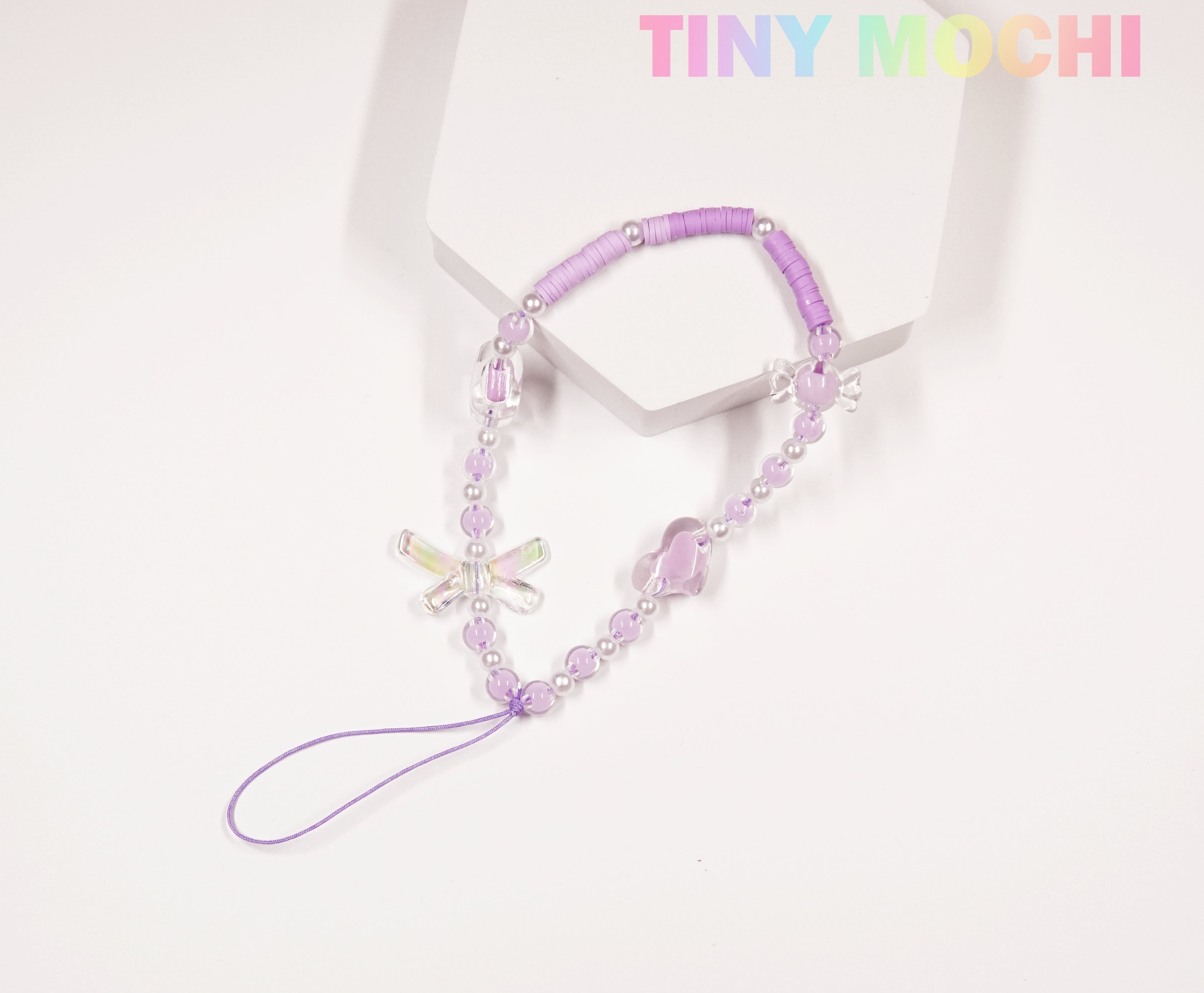 Beaded camera and cell phone wrist strap, keychain - Tiny Mochi