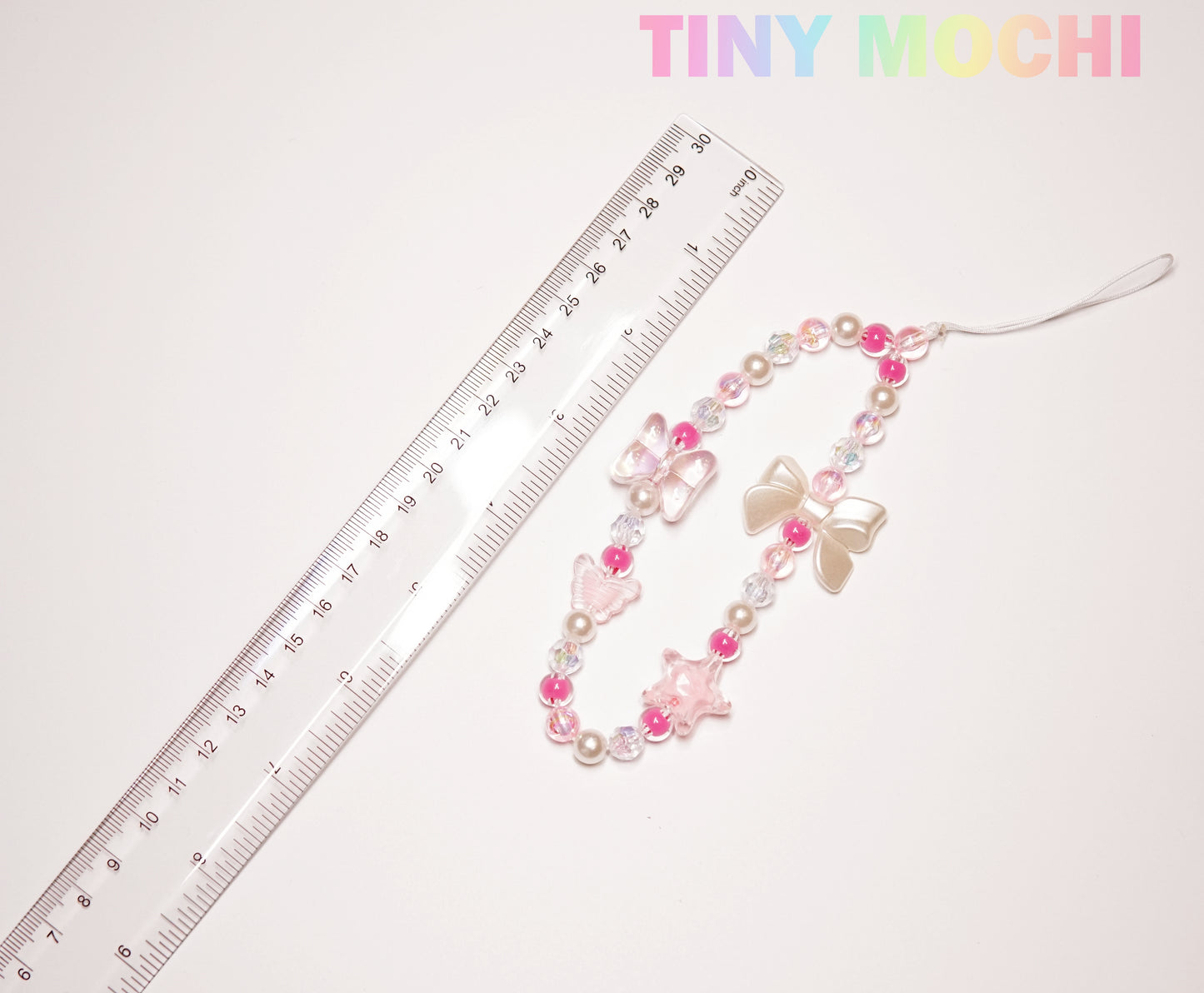 Beaded camera and cell phone wrist strap, keychain - Tiny Mochi