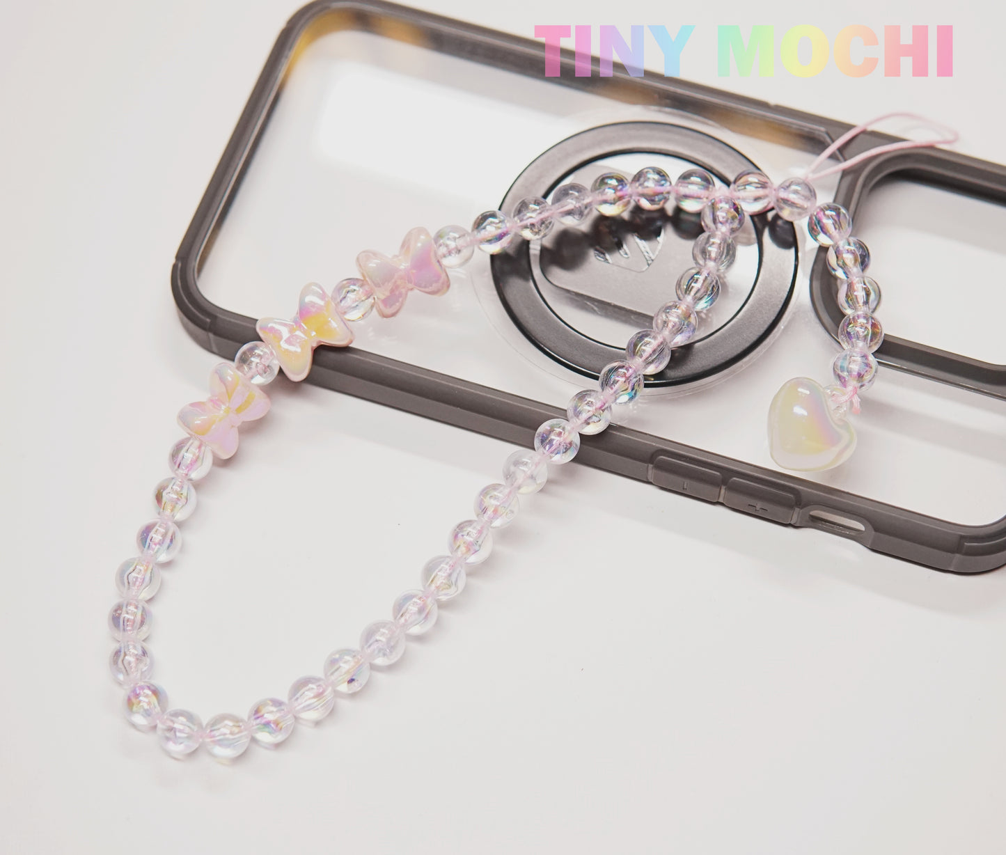 Beaded camera and cell phone wrist strap, keychain - Tiny Mochi