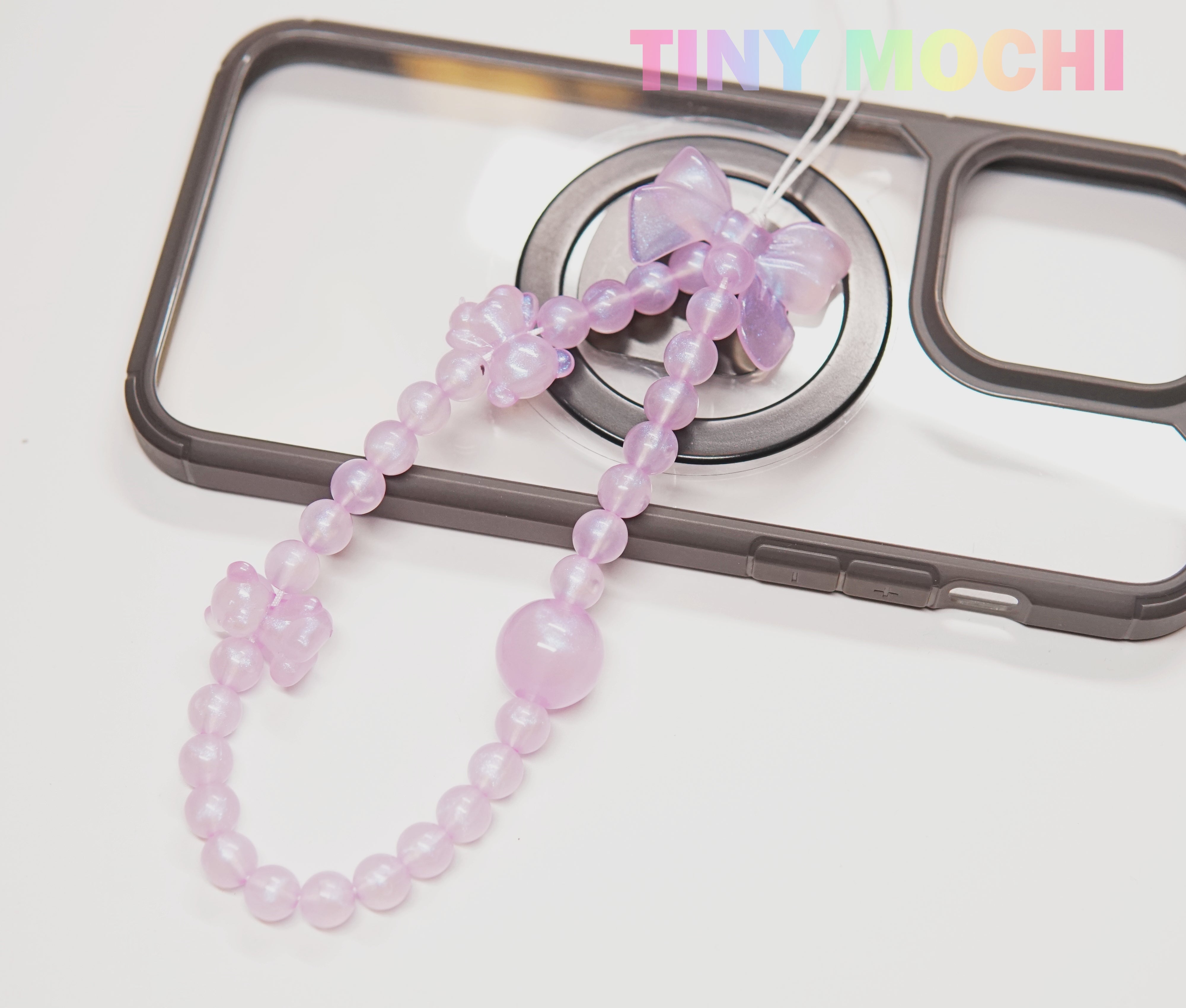 Beaded camera and cell phone wrist strap, keychain - Tiny Mochi