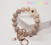 Flower Silicone Beads Elastic Keychain - Tiny Mochi