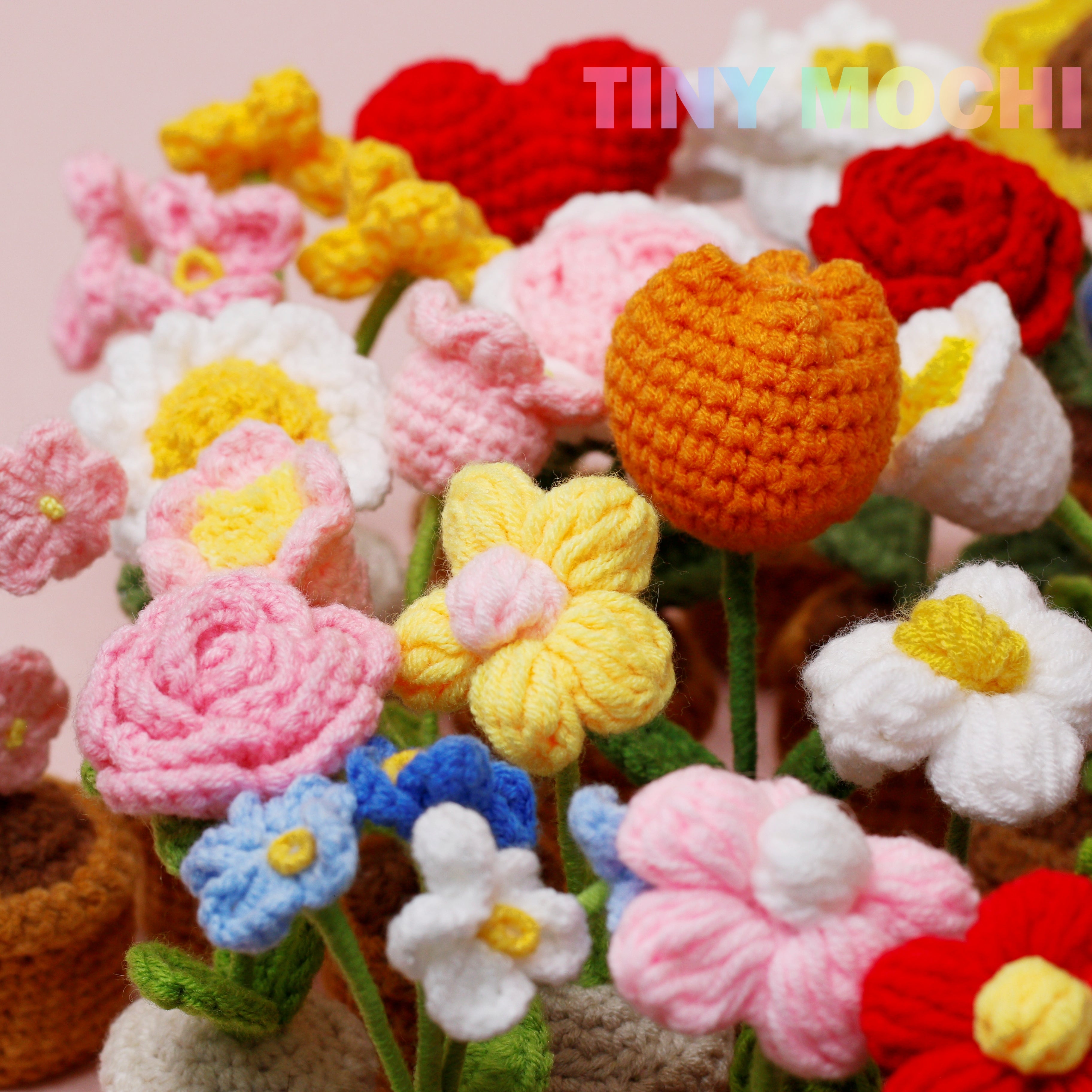 Mini Crochet Flowers Potted Plant - Tiny Mochi