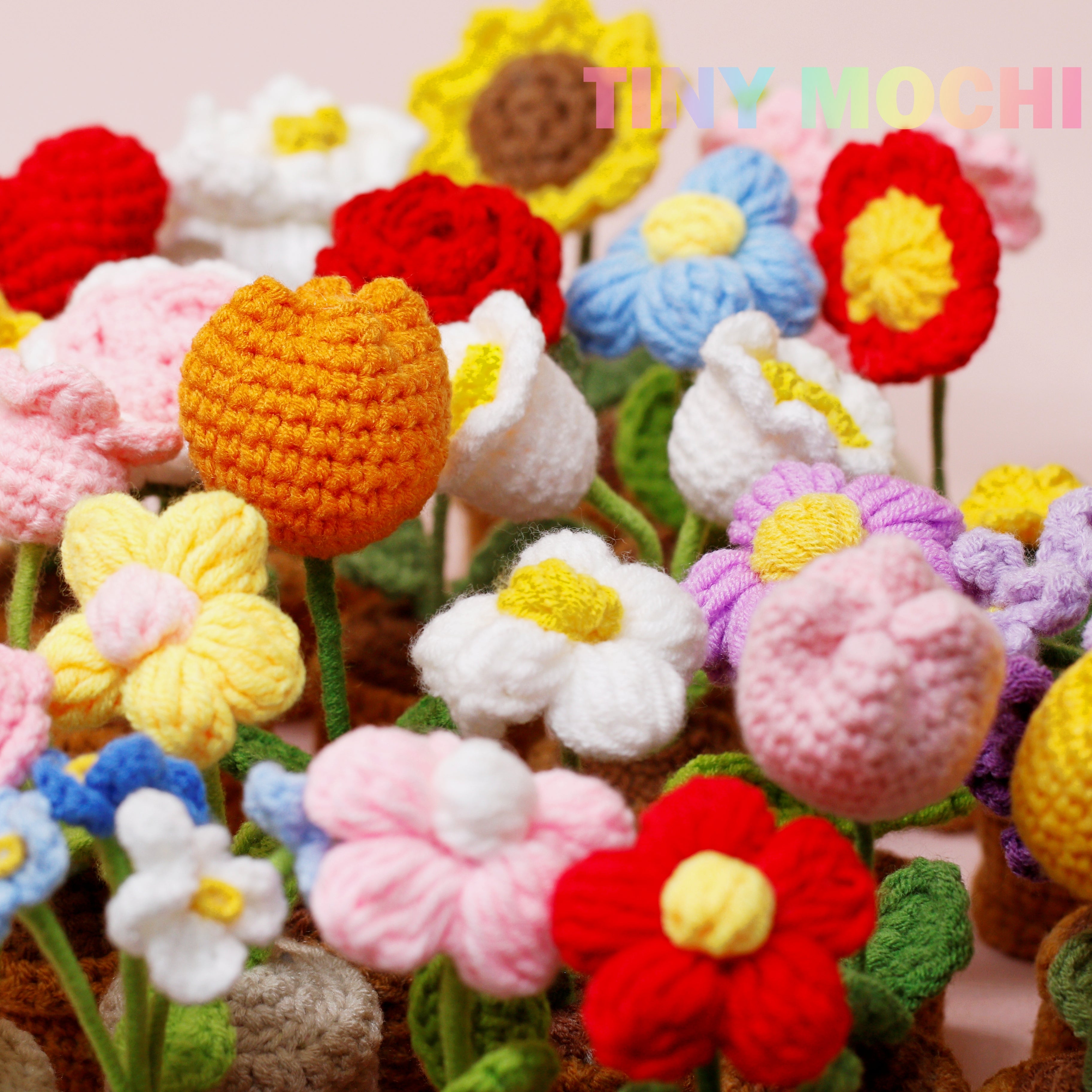 Mini Crochet Flowers Potted Plant - Tiny Mochi