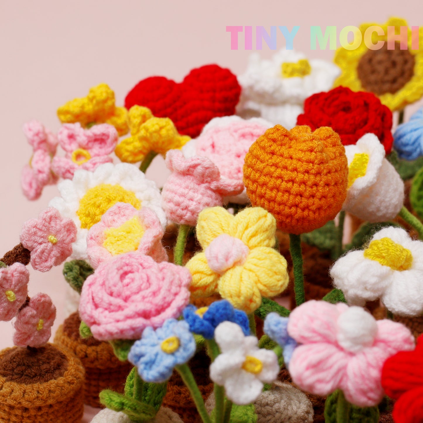 Mini Crochet Flowers Potted Plant - Tiny Mochi