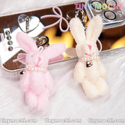 Cute Bunny Keychain - Including Heart Hook - Tiny Mochi