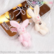 Cute Bunny Keychain - Including Heart Hook - Tiny Mochi