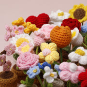 Beautiful Crochet Flower Pot – Handmade Tulip Desk Decor & Personalized Gift Idea for Teachers - Tiny Mochi