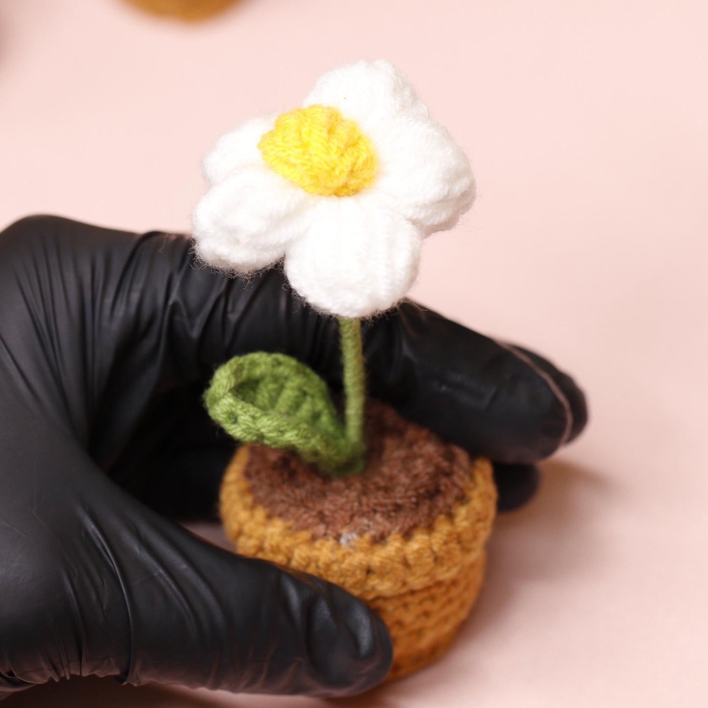 Beautiful Crochet Flower Pot – Handmade Tulip Desk Decor & Personalized Gift Idea for Teachers - Tiny Mochi
