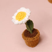 Beautiful Crochet Flower Pot – Handmade Tulip Desk Decor & Personalized Gift Idea for Teachers - Tiny Mochi