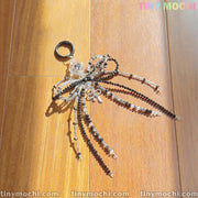 Elegant Sparkling Bow Bag Charm - Must-Have for Bag & Key Add-On - Tiny Mochi