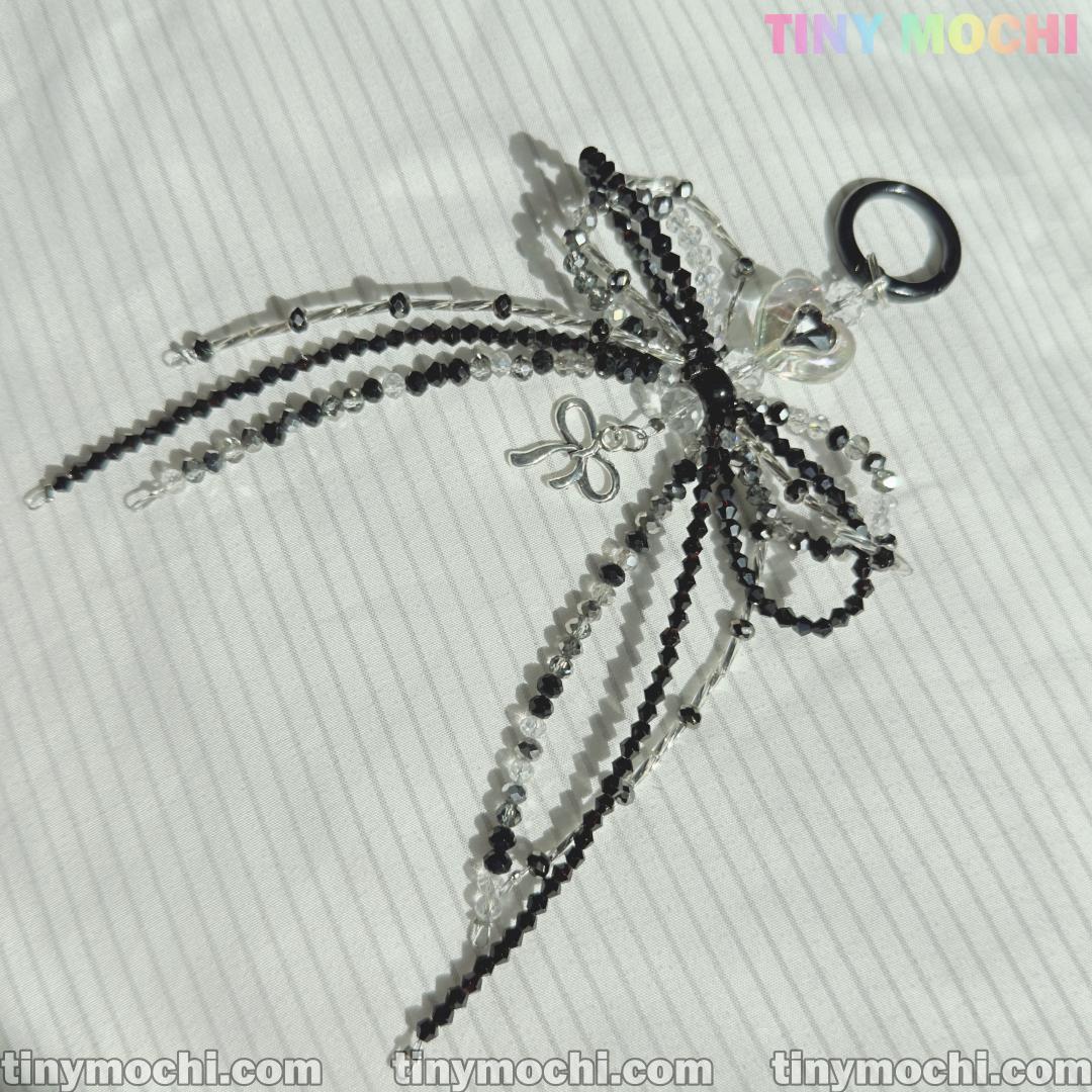 Elegant Sparkling Bow Bag Charm - Must-Have for Bag & Key Add-On - Tiny Mochi