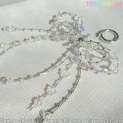 Crystal Bow Pearl Keychains - Aesthetic Accessories for Bags, Keys & More - Tiny Mochi
