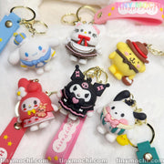 Cute Kawaii Character Keychains — Adorable 3D Anime-Inspired Keychains with Straps, Perfect for Bags, Keys, and Unique Gift Ideas - Tiny Mochi