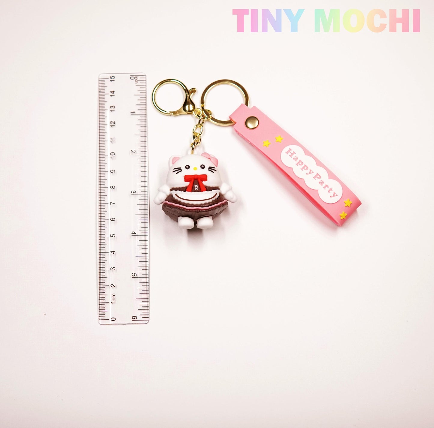 Cute Kawaii Character Keychains — Adorable 3D Anime-Inspired Keychains with Straps, Perfect for Bags, Keys, and Unique Gift Ideas - Tiny Mochi
