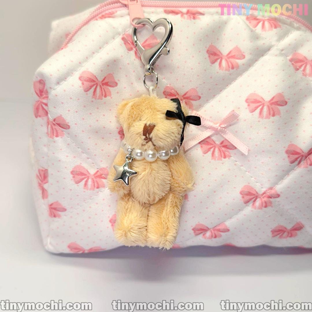 Adorable Star Necklace and Stylish Soft Bear Keychain – Charming Charm for Handbags, Cell Phones & Beyond! - Tiny Mochi