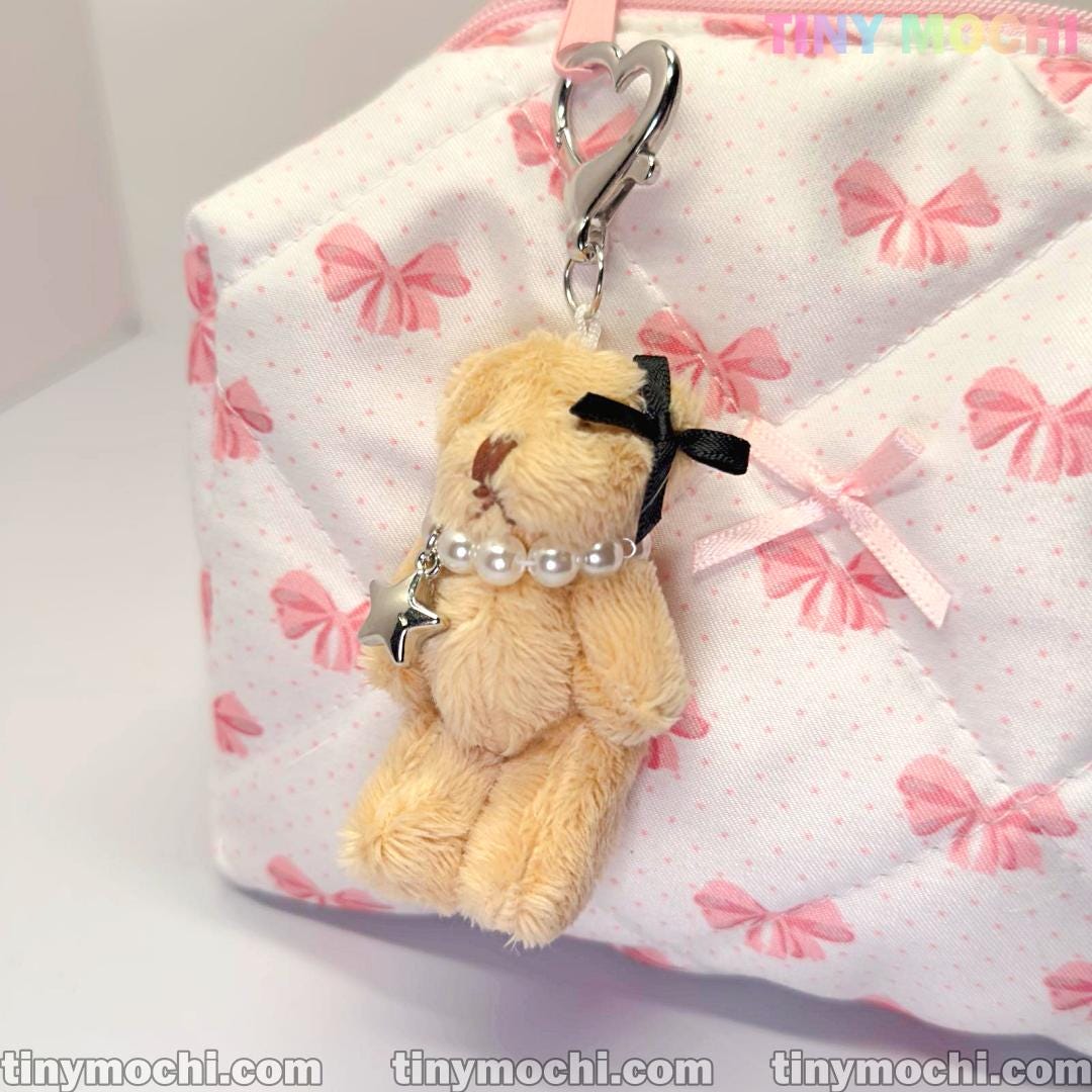 Adorable Star Necklace and Stylish Soft Bear Keychain – Charming Charm for Handbags, Cell Phones & Beyond! - Tiny Mochi