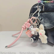 Cute Bunny and Charm Keychain | Aesthetic Bag Charm for Purses & Backpacks - Tiny Mochi