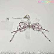 Delicate Beaded Bow Charm – Elegant Y2K & Coquette Aesthetic Keychain - Tiny Mochi